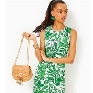 Lilly Pulitzer Mila Stretch Shift Dress in Fiddle Leaf Green